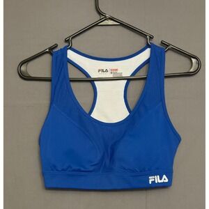 FILA Sport Running Core Essential Racerback Sports Bra Womens Size Medium Blue‎